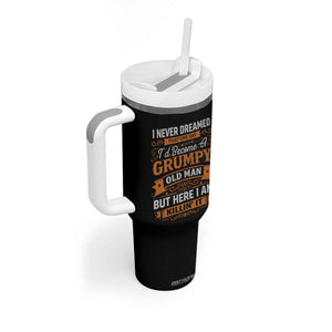 Funny Man Saying Tumbler With Handle Become A Grumpy Old Man Grandpa Dad TS10 Print Your Wear