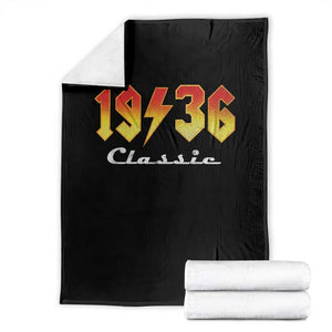 90th Birthday Throw Blanket Classic Born 1936 Turning 90 Year Old TS10 Black Print Your Wear