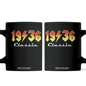 90th Birthday Coffee Mug Classic Born 1936 Turning 90 Year Old TS10 Black Print Your Wear