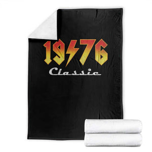 50th Birthday Throw Blanket Classic Born 1976 Turning 50 Year Old TS10 Black Print Your Wear