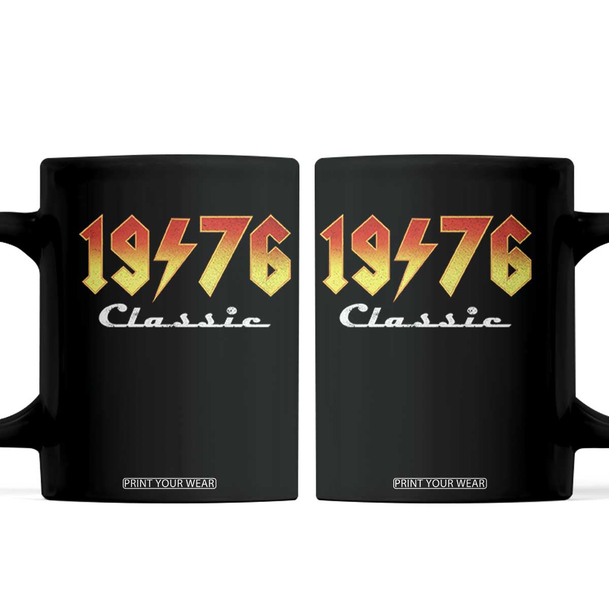 50th Birthday Coffee Mug Classic Born 1976 Turning 50 Year Old TS10 Black Print Your Wear