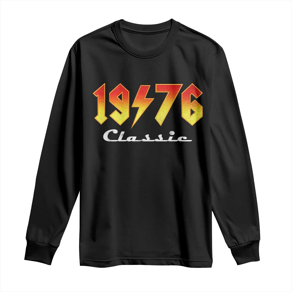 50th Birthday Long Sleeve Shirt Classic Born 1976 Turning 50 Year Old TS10 Black Print Your Wear