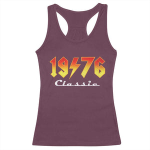 50th Birthday Racerback Tank Top Classic Born 1976 Turning 50 Year Old TS10 Maroon Print Your Wear