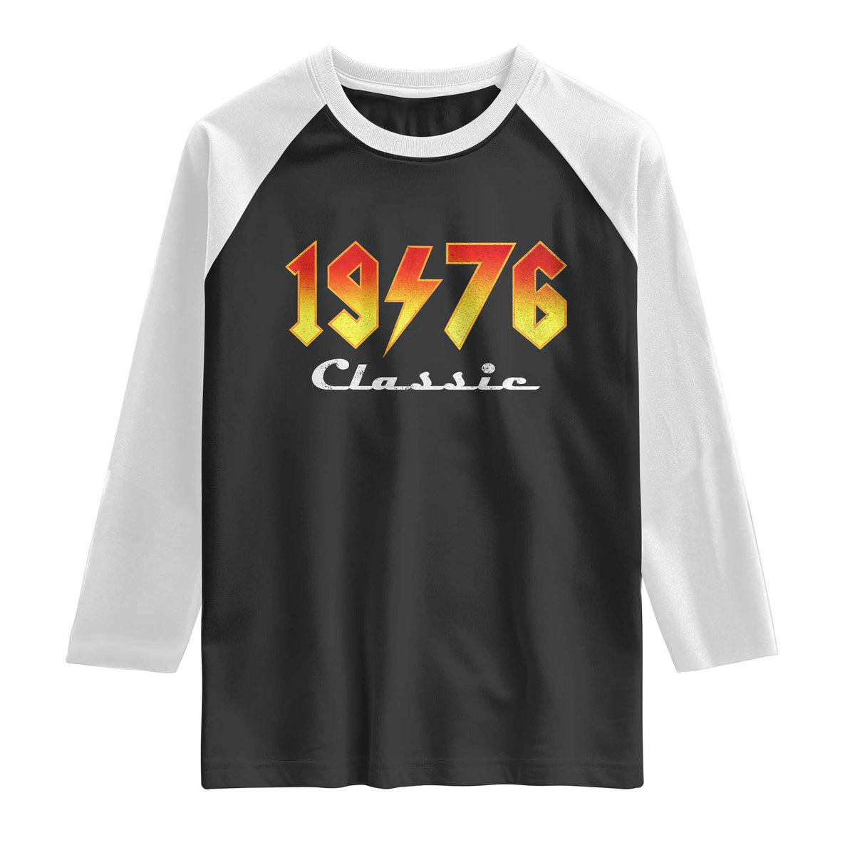 50th Birthday Raglan Shirt Classic Born 1976 Turning 50 Year Old TS10 Black White Print Your Wear