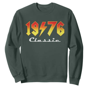 50th Birthday Sweatshirt Classic Born 1976 Turning 50 Year Old TS10 Dark Forest Green Print Your Wear
