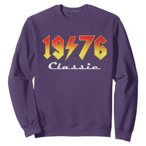 50th Birthday Sweatshirt Classic Born 1976 Turning 50 Year Old TS10 Purple Print Your Wear