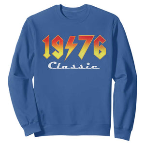 50th Birthday Sweatshirt Classic Born 1976 Turning 50 Year Old TS10 Royal Blue Print Your Wear