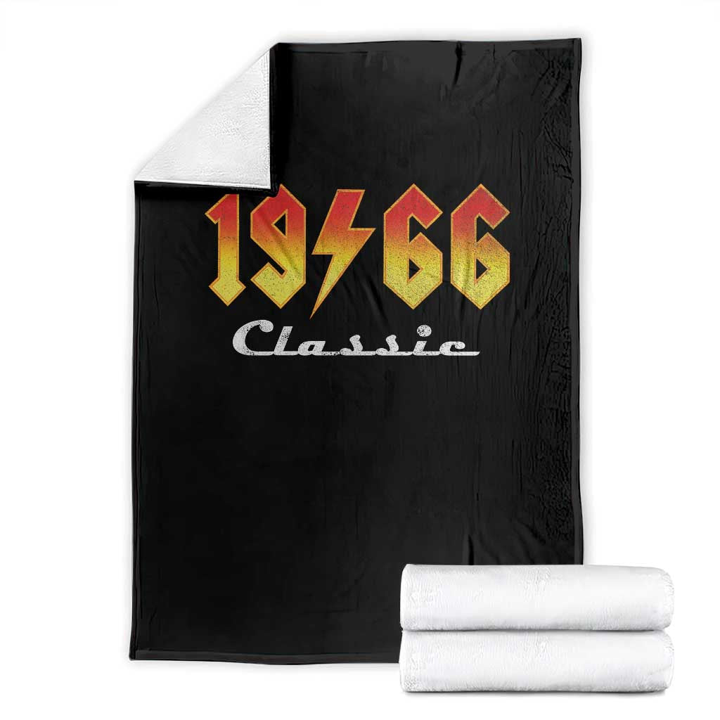 60th Birthday Throw Blanket Classic Born 1966 Turning 60 Year Old TS10 Black Print Your Wear