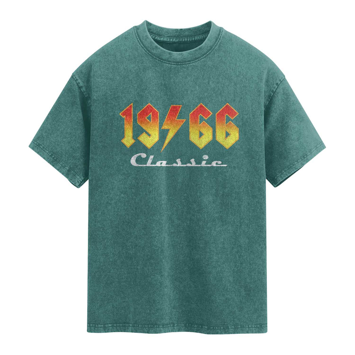 60th Birthday Washed Cotton T-Shirt Classic Born 1966 Turning 60 Year Old