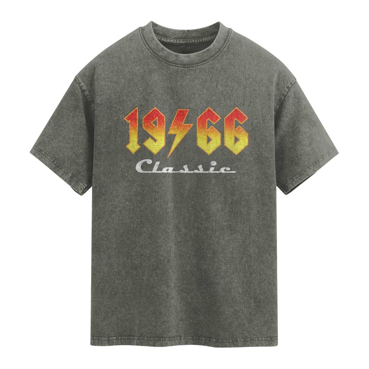 60th Birthday Washed Cotton T-Shirt Classic Born 1966 Turning 60 Year Old