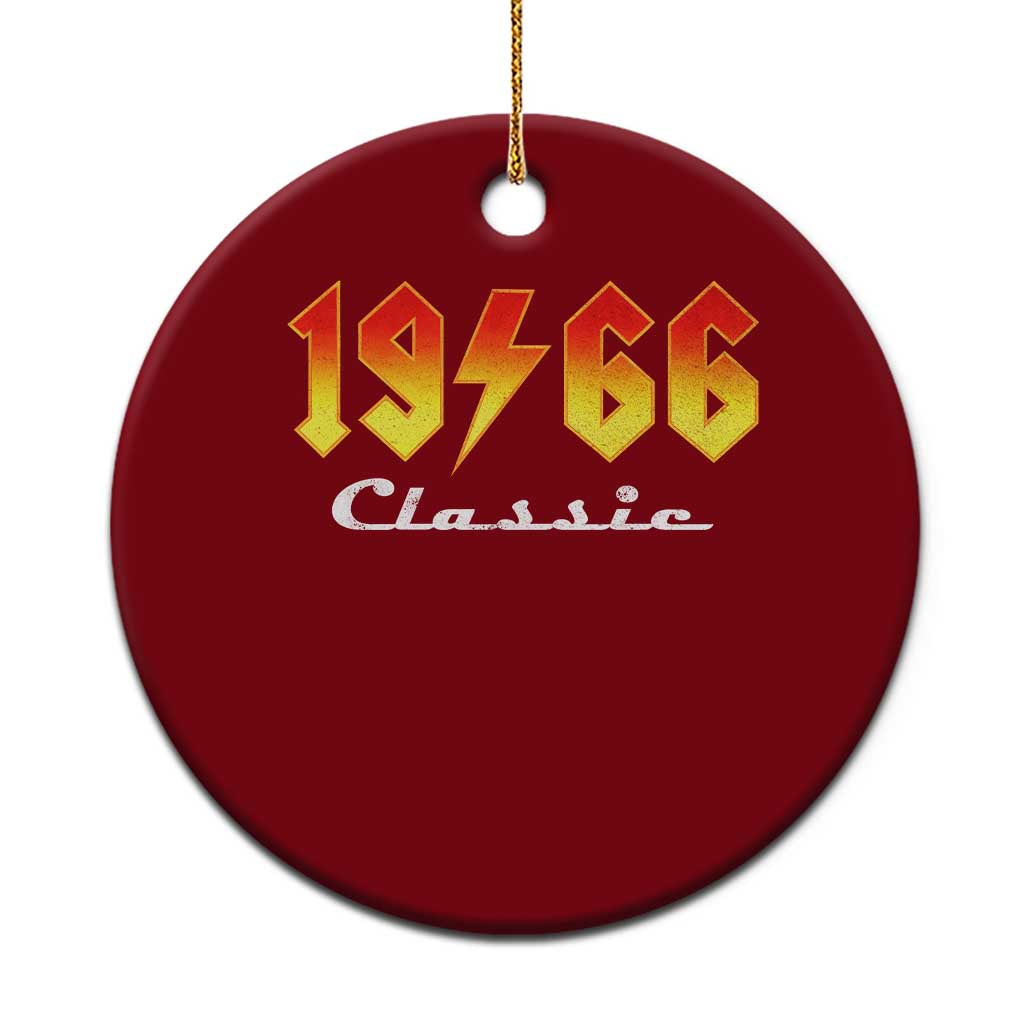 60th Birthday Ceramic Ornament Classic Born 1966 Turning 60 Year Old TS10 1pc Red Print Your Wear