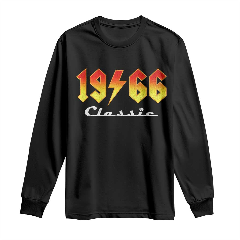 60th Birthday Long Sleeve Shirt Classic Born 1966 Turning 60 Year Old TS10 Black Print Your Wear