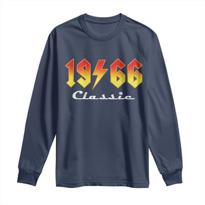60th Birthday Long Sleeve Shirt Classic Born 1966 Turning 60 Year Old TS10 Navy Print Your Wear