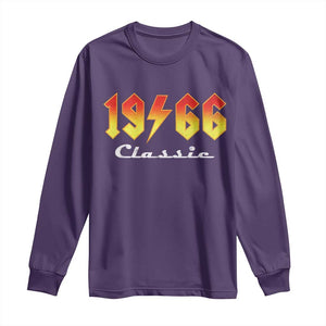 60th Birthday Long Sleeve Shirt Classic Born 1966 Turning 60 Year Old TS10 Purple Print Your Wear