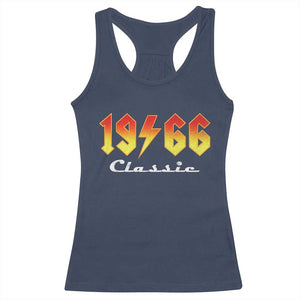 60th Birthday Racerback Tank Top Classic Born 1966 Turning 60 Year Old TS10 Navy Print Your Wear