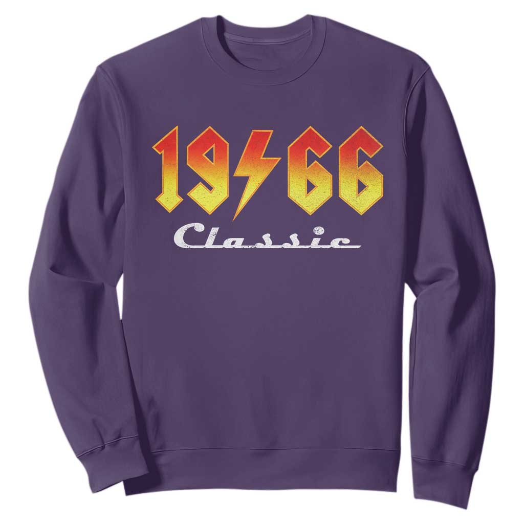 60th Birthday Sweatshirt Classic Born 1966 Turning 60 Year Old TS10 Purple Print Your Wear