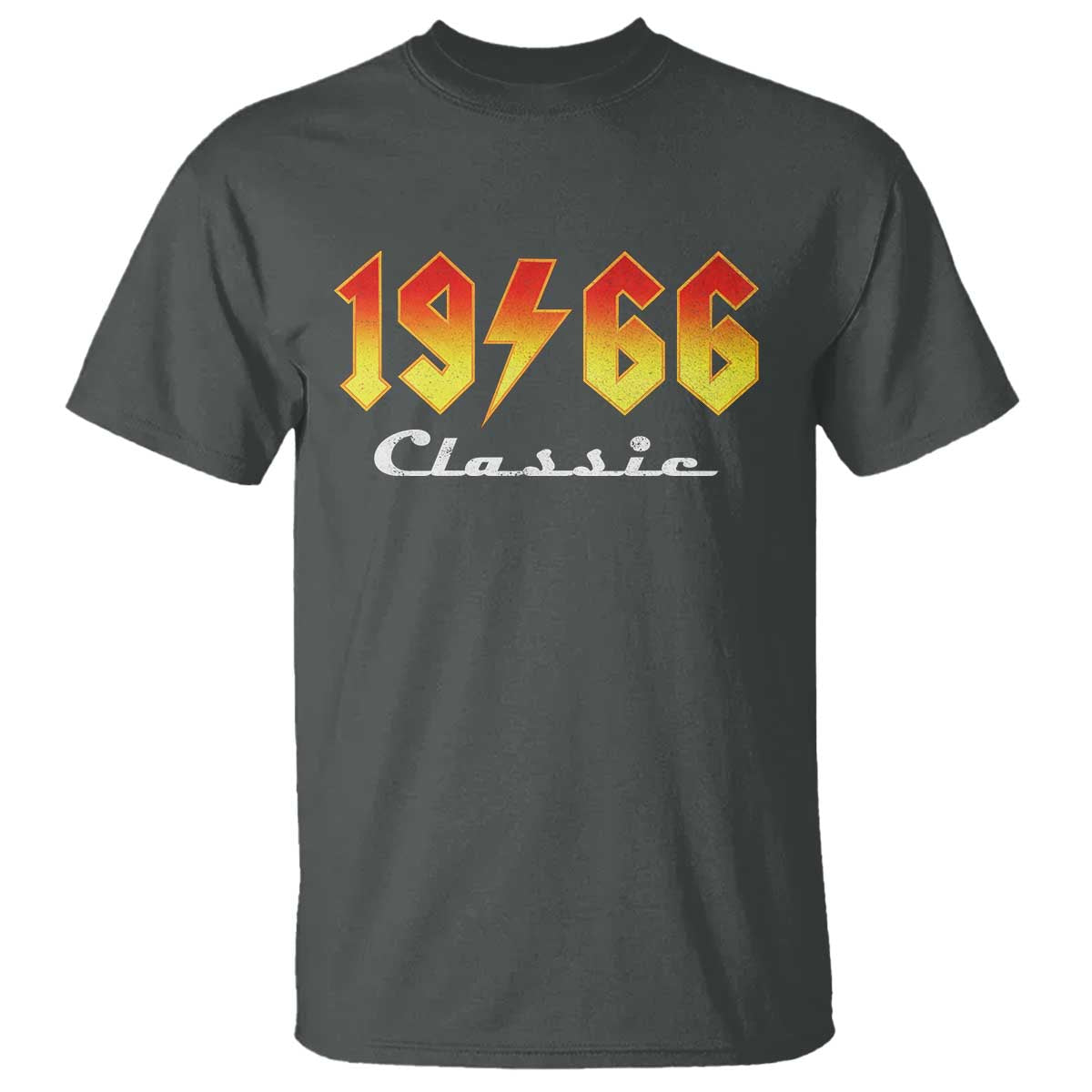 60th Birthday T Shirt Classic Born 1966 Turning 60 Year Old TS10 Dark Heather Print Your Wear