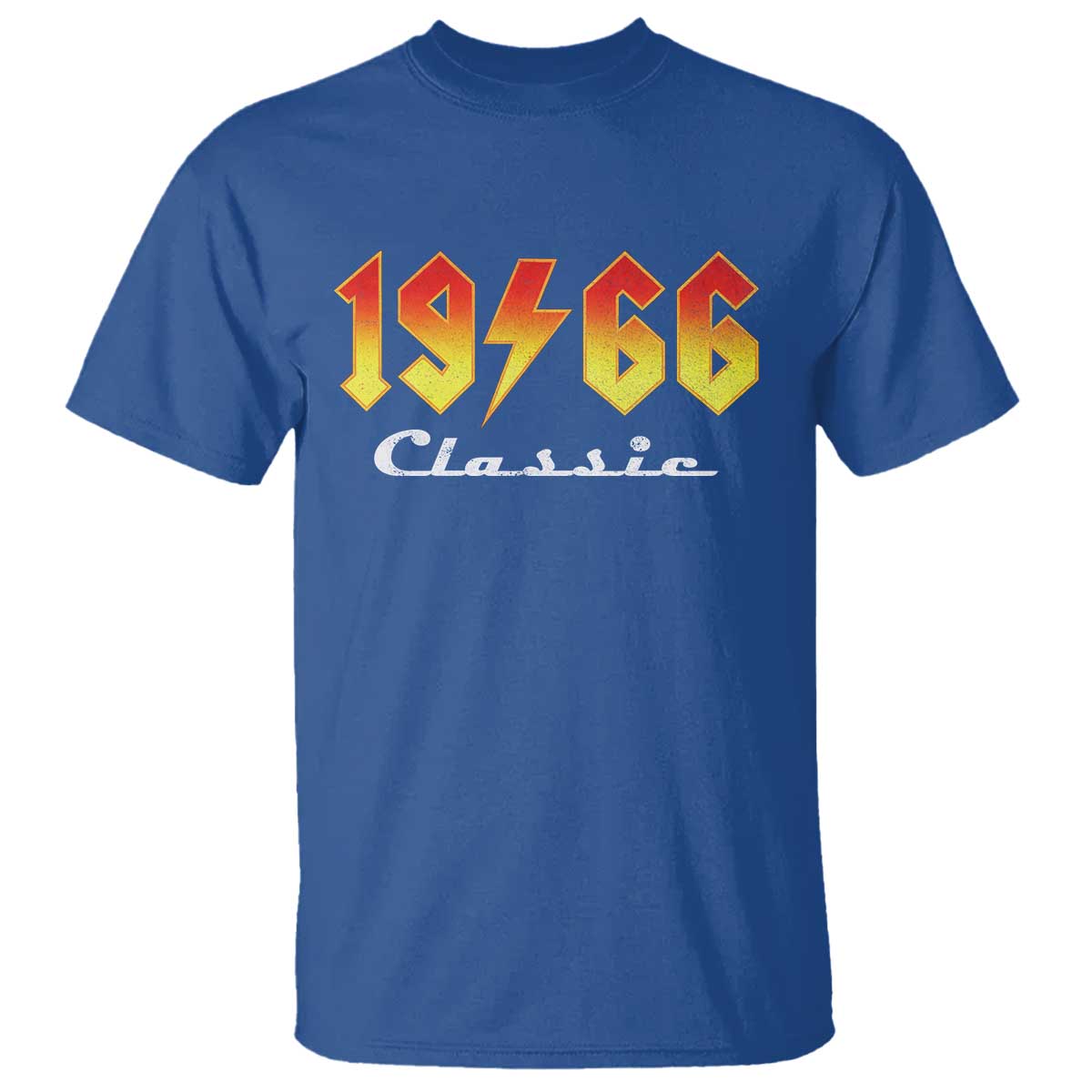 60th Birthday T Shirt Classic Born 1966 Turning 60 Year Old TS10 Royal Blue Print Your Wear