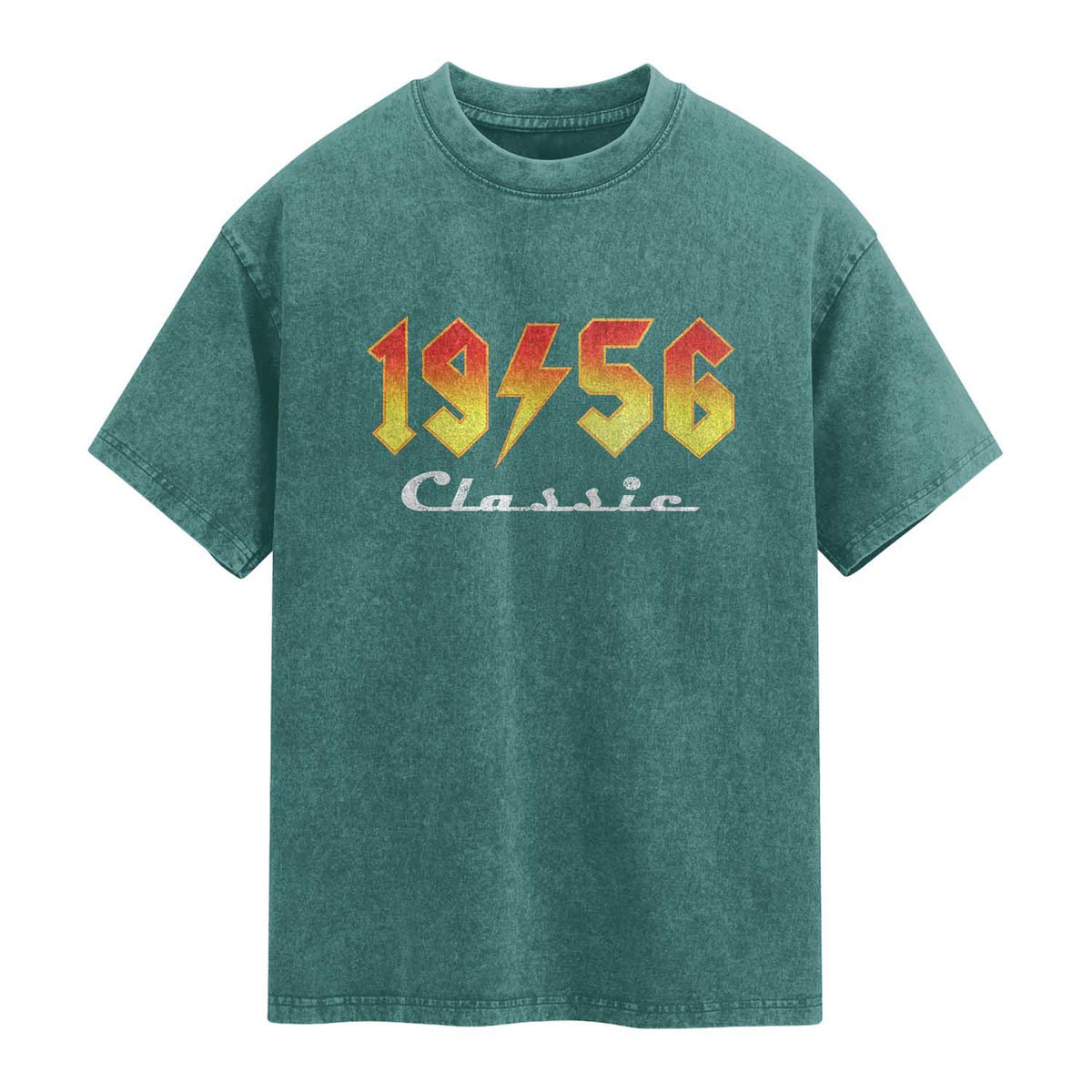 70th Birthday Washed Cotton T-Shirt Classic Born 1956 Turning 70 Year Old