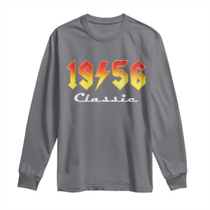 70th Birthday Long Sleeve Shirt Classic Born 1956 Turning 70 Year Old TS10 Charcoal Print Your Wear