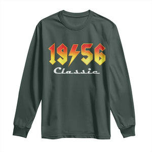 70th Birthday Long Sleeve Shirt Classic Born 1956 Turning 70 Year Old TS10 Dark Forest Green Print Your Wear