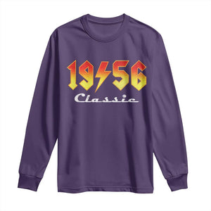 70th Birthday Long Sleeve Shirt Classic Born 1956 Turning 70 Year Old TS10 Purple Print Your Wear
