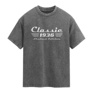 Classic 1936 Birthday Washed Cotton T-Shirt 90yr 90th Birthday Gift
