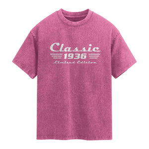 Classic 1936 Birthday Washed Cotton T-Shirt 90yr 90th Birthday Gift