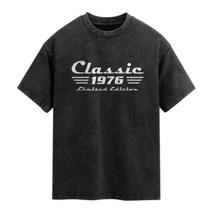 Classic 1976 Birthday Washed Cotton T-Shirt 50yr 50th Birthday Gift