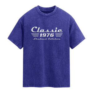 Classic 1976 Birthday Washed Cotton T-Shirt 50yr 50th Birthday Gift