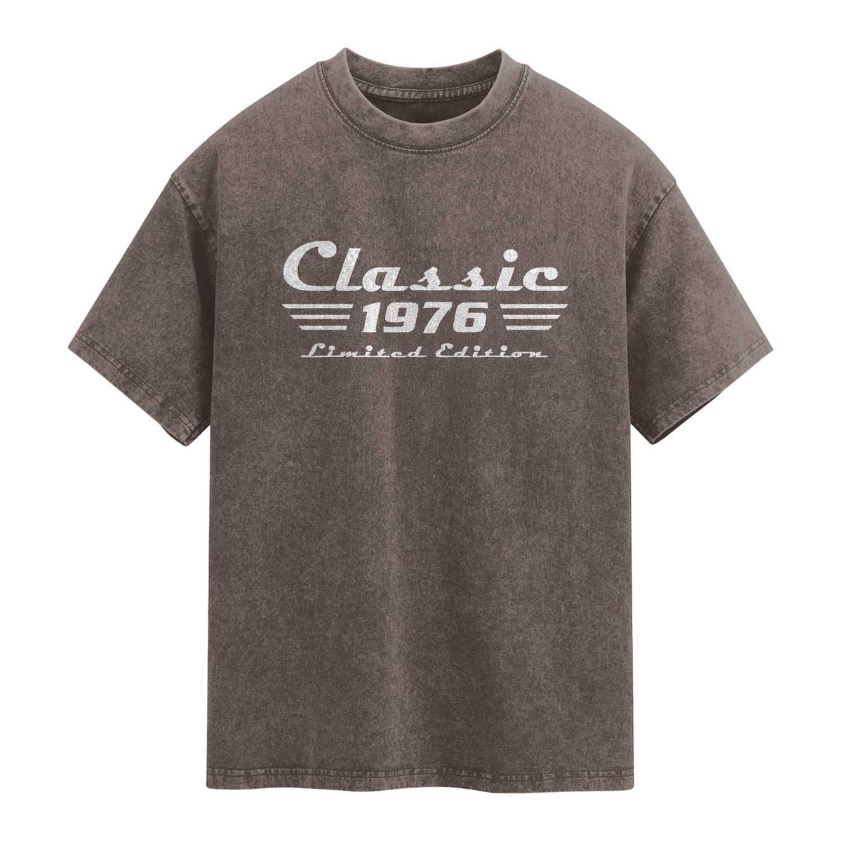 Classic 1976 Birthday Washed Cotton T-Shirt 50yr 50th Birthday Gift