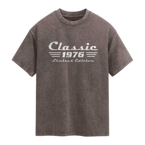 Classic 1976 Birthday Washed Cotton T-Shirt 50yr 50th Birthday Gift