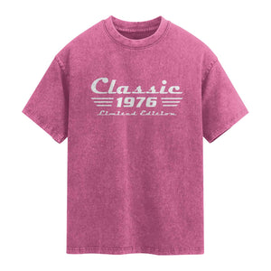Classic 1976 Birthday Washed Cotton T-Shirt 50yr 50th Birthday Gift