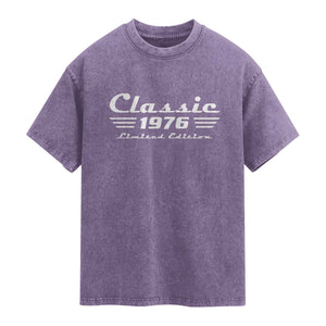 Classic 1976 Birthday Washed Cotton T-Shirt 50yr 50th Birthday Gift