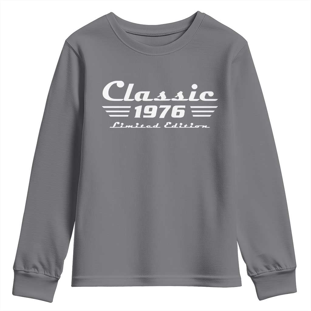 Classic 1976 Birthday Youth Sweatshirt 50yr 50th Birthday Gift TS10 Charcoal Print Your Wear