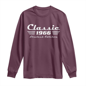 Classic 1966 Birthday Long Sleeve Shirt 60yr 60th Birthday Gift TS10 Maroon Print Your Wear