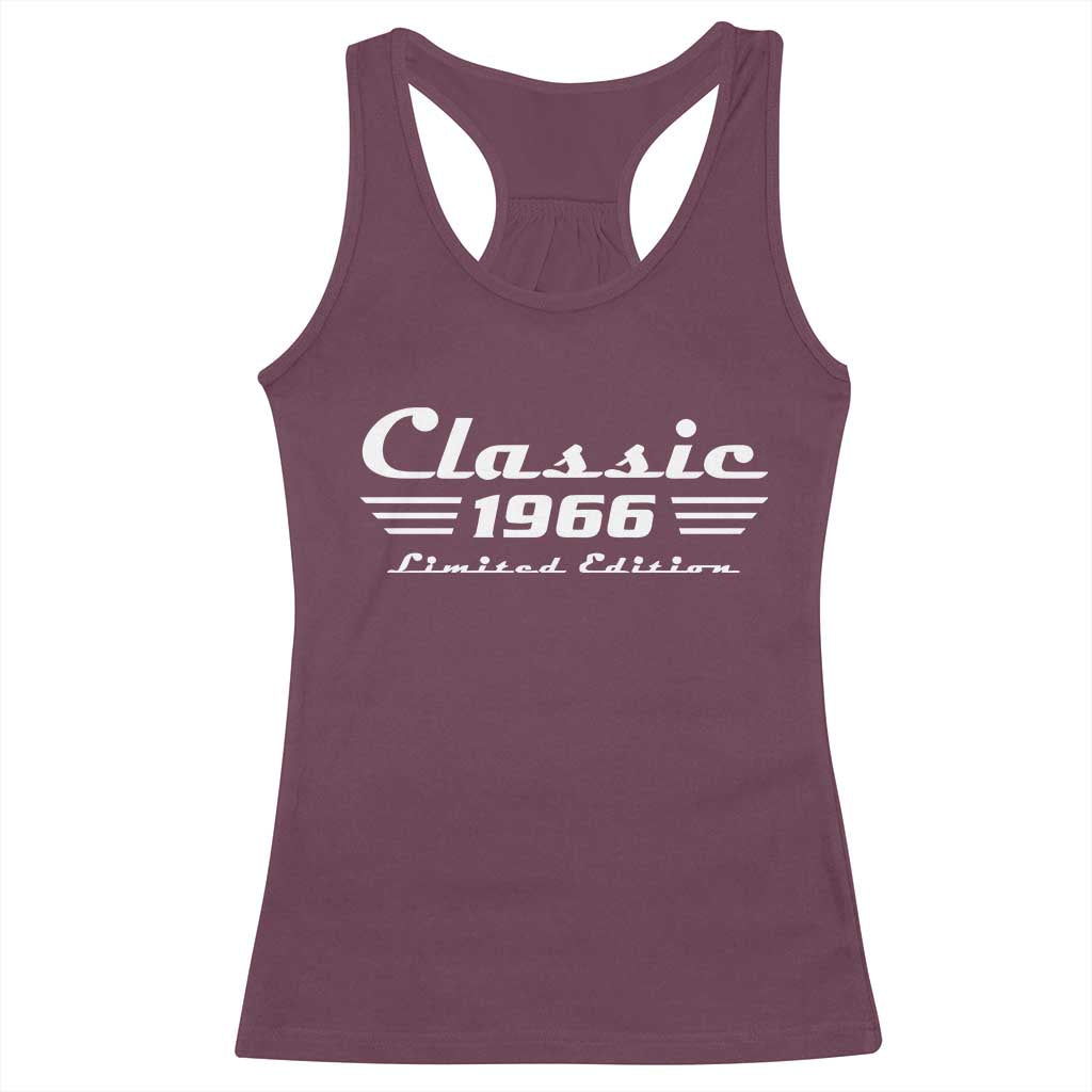Classic 1966 Birthday Racerback Tank Top 60yr 60th Birthday Gift TS10 Maroon Print Your Wear