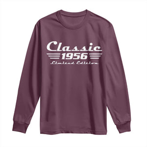 Classic 1956 Birthday Long Sleeve Shirt 70yr 70th Birthday TS10 Maroon Print Your Wear