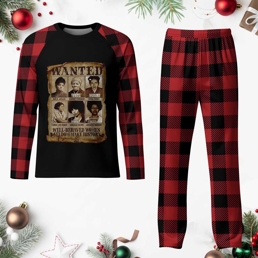 Black Women History Plaid Pajama Set Well Behaved Women Rarely Make History Melanin TS10 Buffalo Plaid Print Your Wear