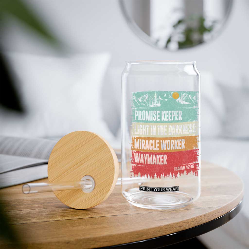 Vintage Christian Worship Glass Can Isaiah 42:16 Waymaker Promise Keeper Miracle Worker TS10 Print Your Wear