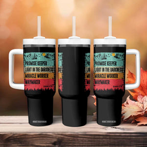 Vintage Christian Worship Tumbler With Handle Isaiah 42:16 Waymaker Promise Keeper Miracle Worker TS10 Print Your Wear
