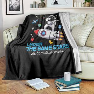Autism Acceptance Throw Blanket We Are All Under The Same Stars TS10 Print Your Wear