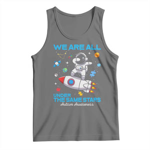 Autism Acceptance Tank Top We Are All Under The Same Stars TS10 Black Heather Print Your Wear