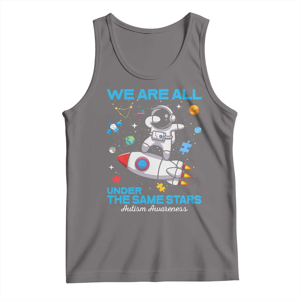 Autism Acceptance Tank Top We Are All Under The Same Stars TS10 Deep Heather Print Your Wear
