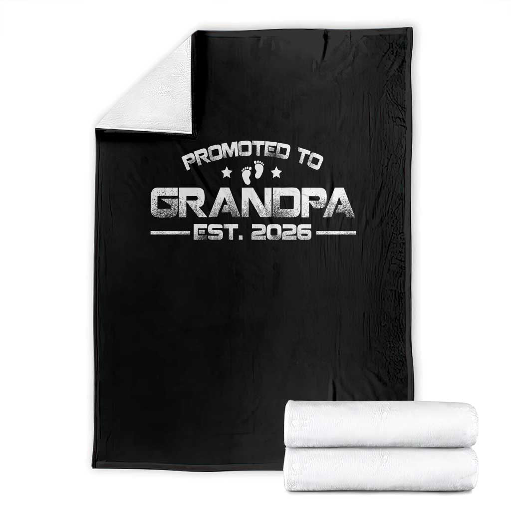 Grandpa Est 2026 Throw Blanket Fathers Day Gifts TS10 Black Print Your Wear