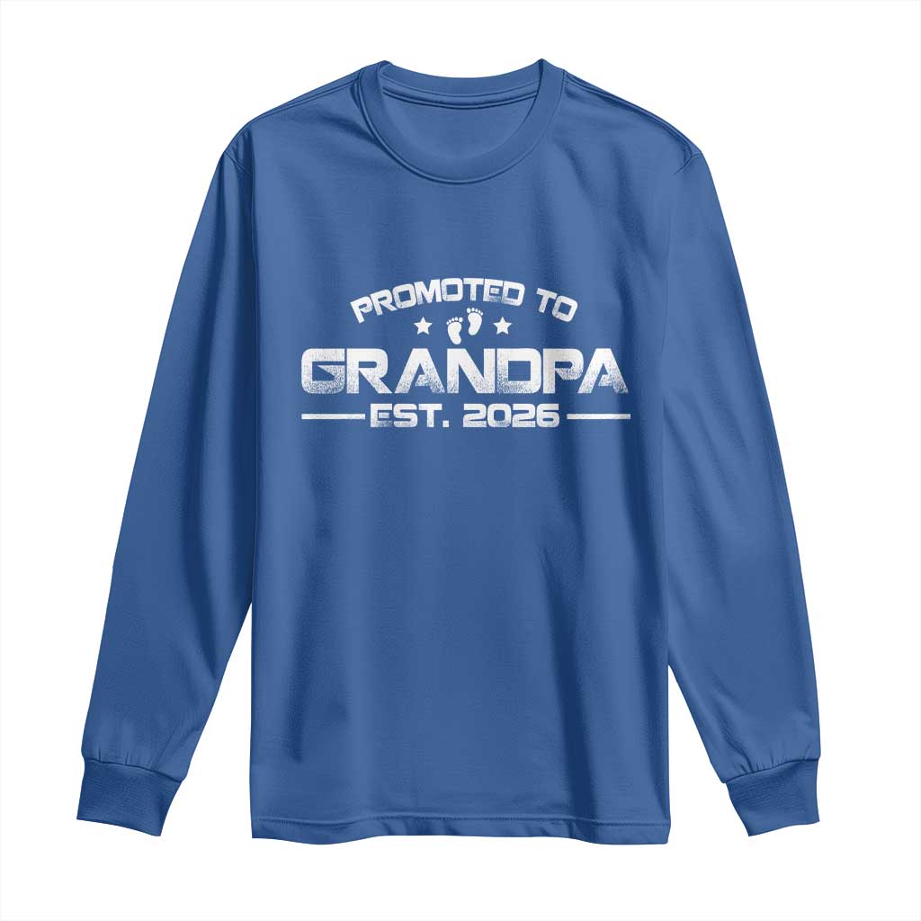 Grandpa Est 2026 Long Sleeve Shirt Fathers Day Gifts TS10 Royal Blue Print Your Wear