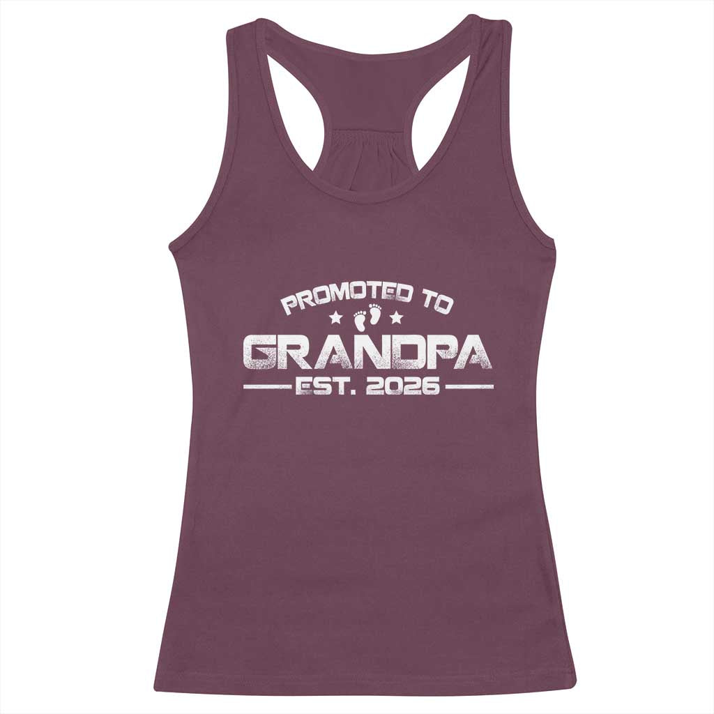 Grandpa Est 2026 Racerback Tank Top Fathers Day Gifts TS10 Maroon Print Your Wear