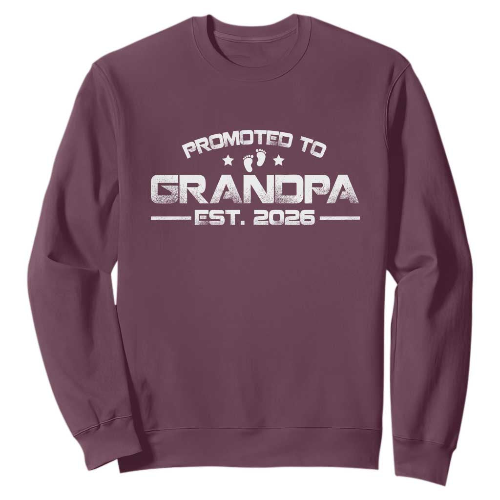 Grandpa Est 2026 Sweatshirt Fathers Day Gifts TS10 Maroon Print Your Wear