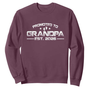 Grandpa Est 2026 Sweatshirt Fathers Day Gifts TS10 Maroon Print Your Wear