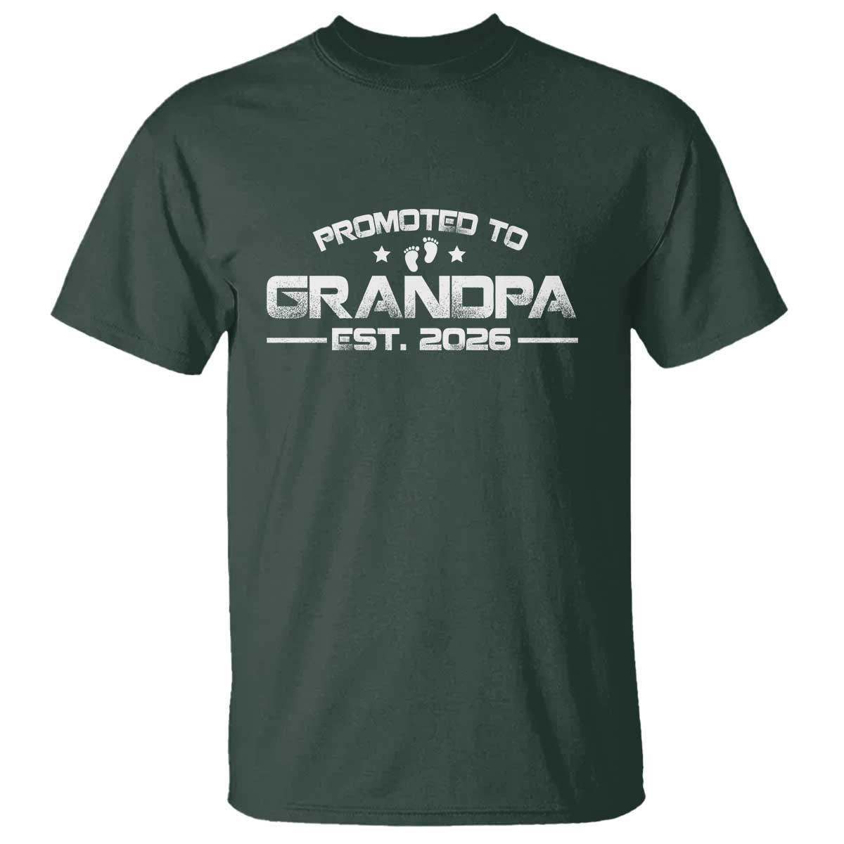 Grandpa Est 2026 T Shirt Fathers Day Gifts TS10 Dark Forest Green Print Your Wear